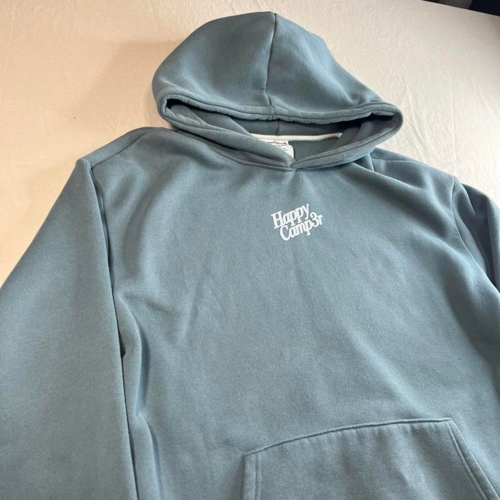 Happy Camp3r "reality is created by the mind" blue hoodie Size XL - Picture 3 of 7